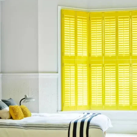 yellow shutter installation
